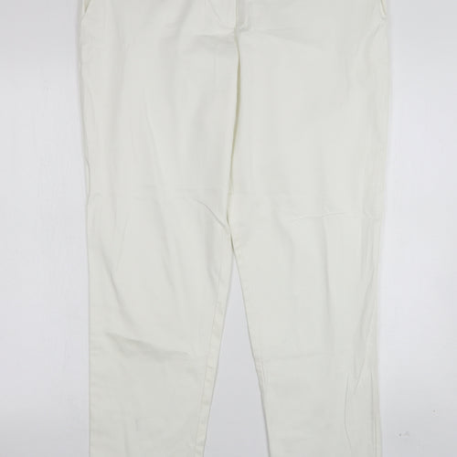 Gerard Womens White  Cotton Trousers  Size 14 L30 in Regular