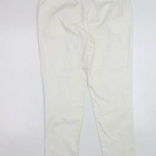 Gerard Womens White  Cotton Trousers  Size 14 L30 in Regular