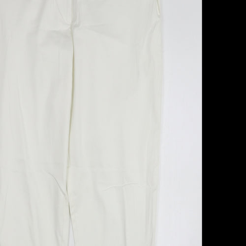 Gerard Womens White  Cotton Trousers  Size 14 L30 in Regular