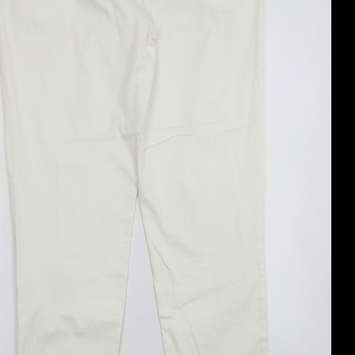 Gerard Womens White  Cotton Trousers  Size 14 L30 in Regular