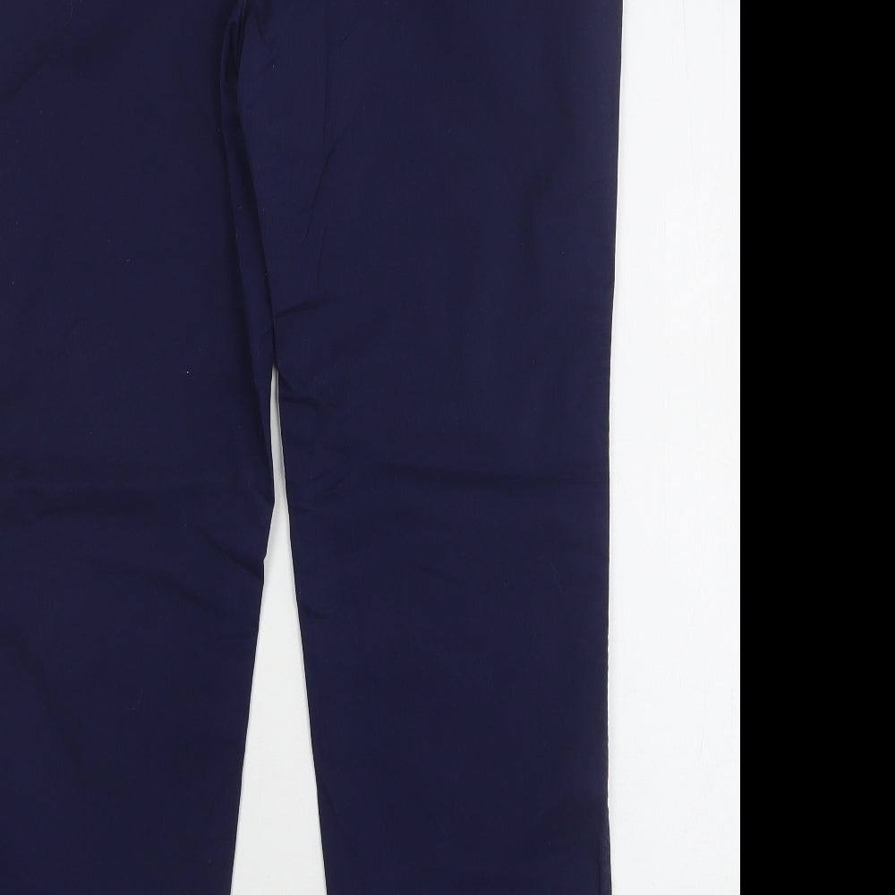 Papaya Womens Blue  Cotton Chino Trousers Size 14 L29 in Regular