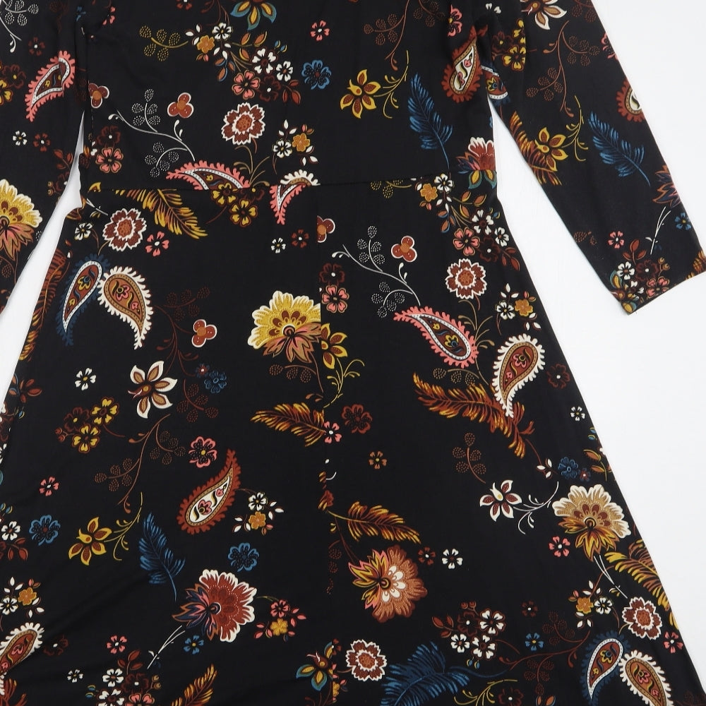 Principles  Womens Multicoloured Paisley Viscose A-Line  Size 14  Round Neck