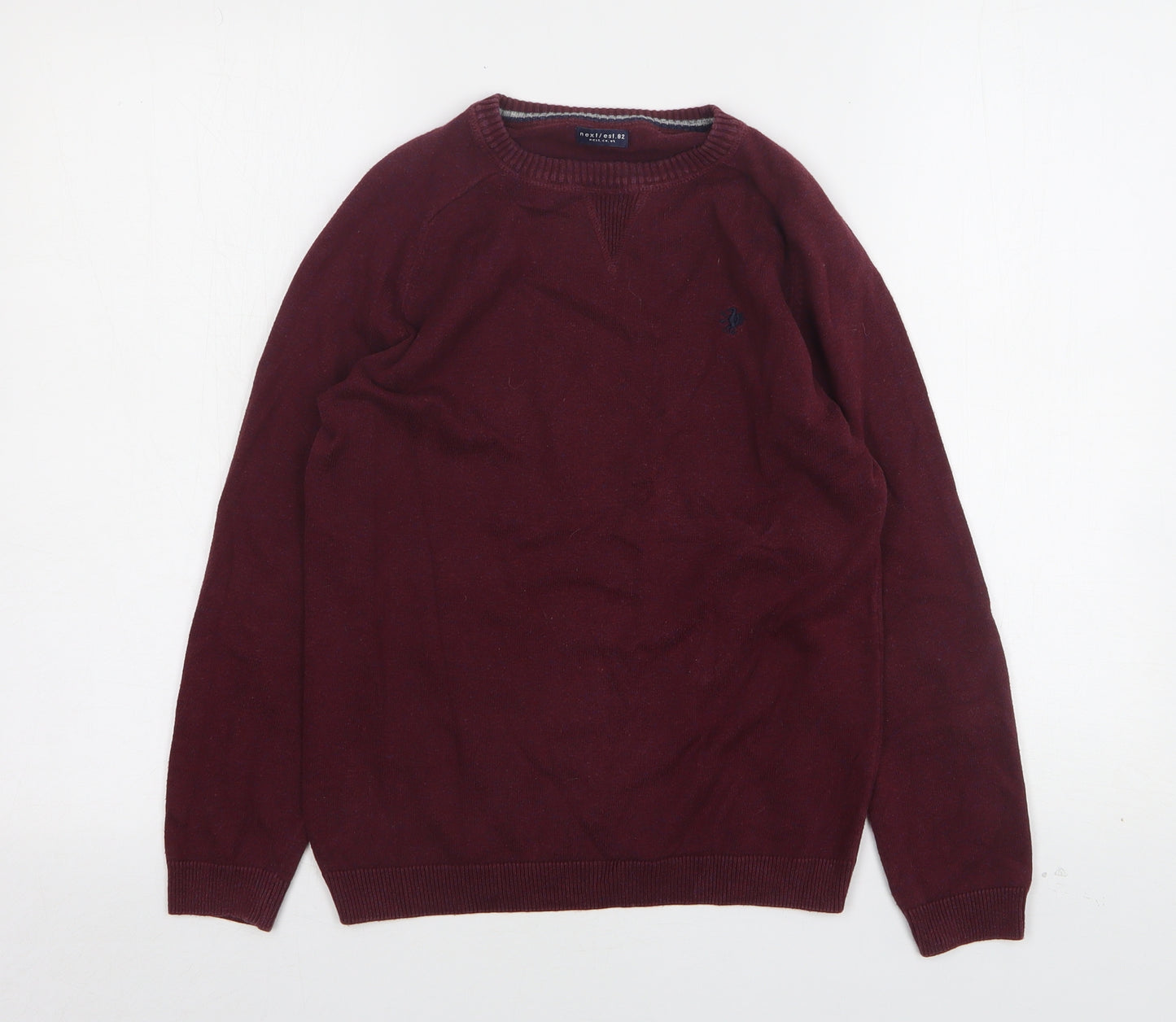 NEXT Boys Red Round Neck  Cotton Pullover Jumper Size 10 Years