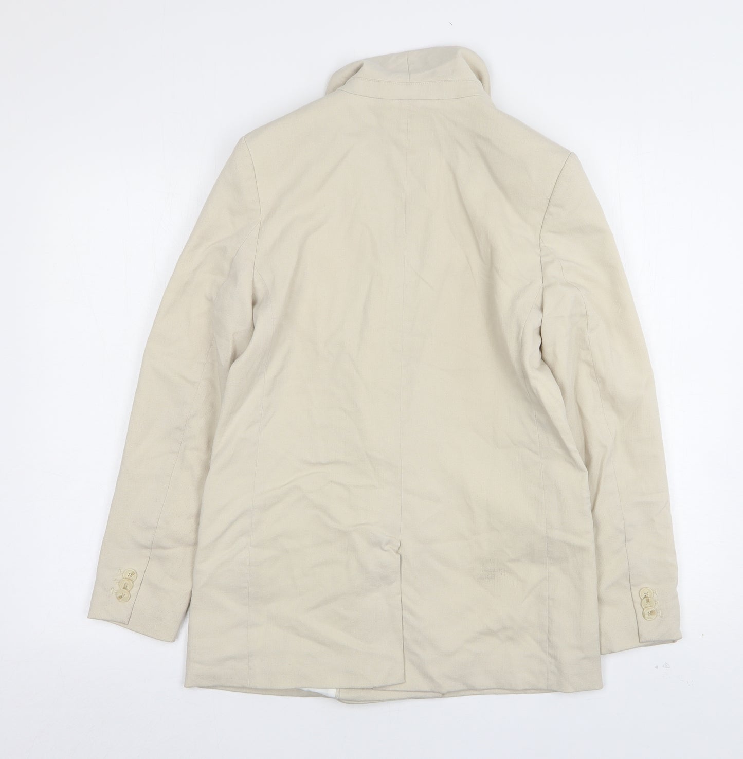 H&M Womens Beige  Viscose Jacket Suit Jacket Size XS