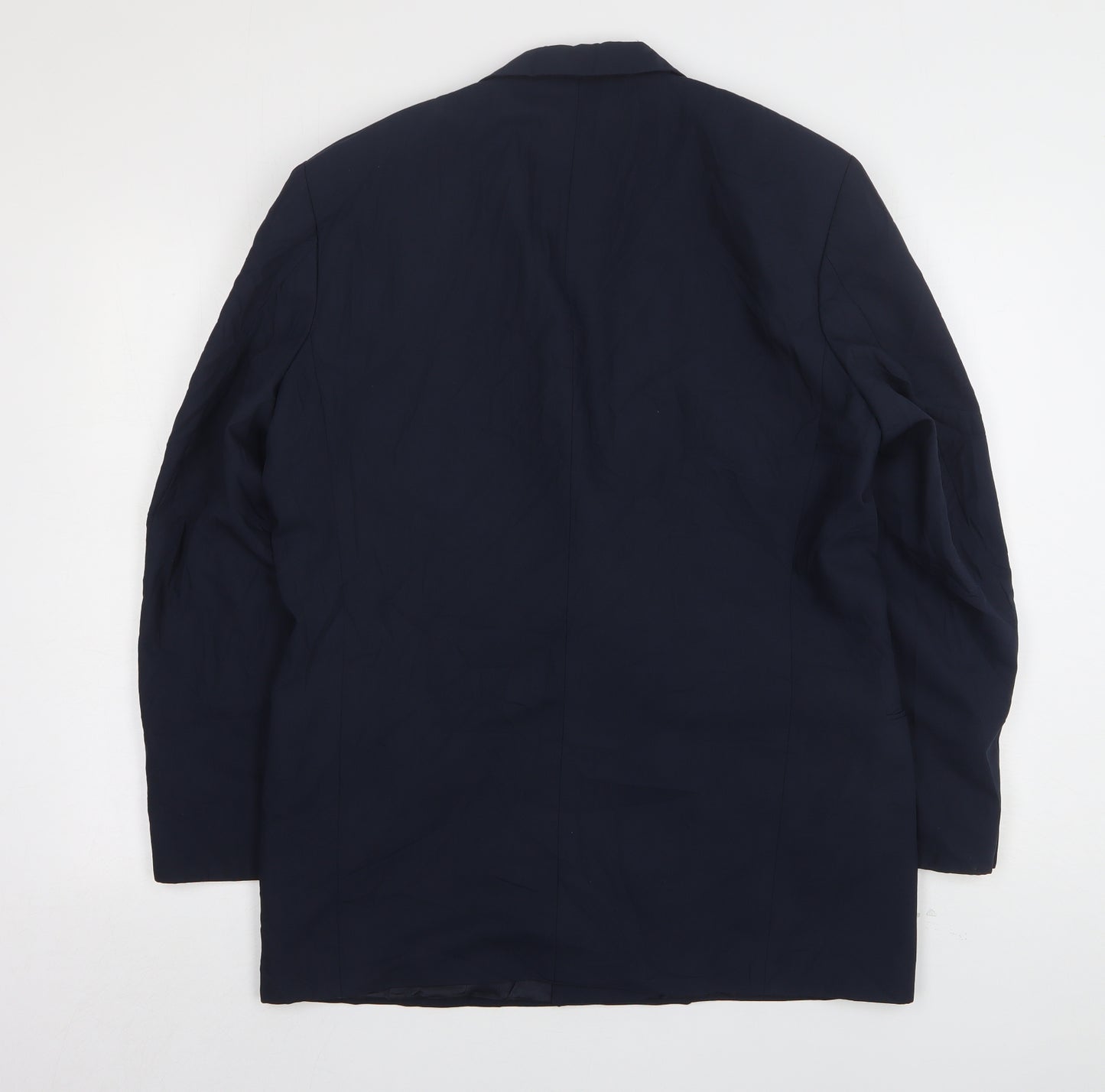 Preworn Mens Blue  Polyester Jacket Suit Jacket Size 40