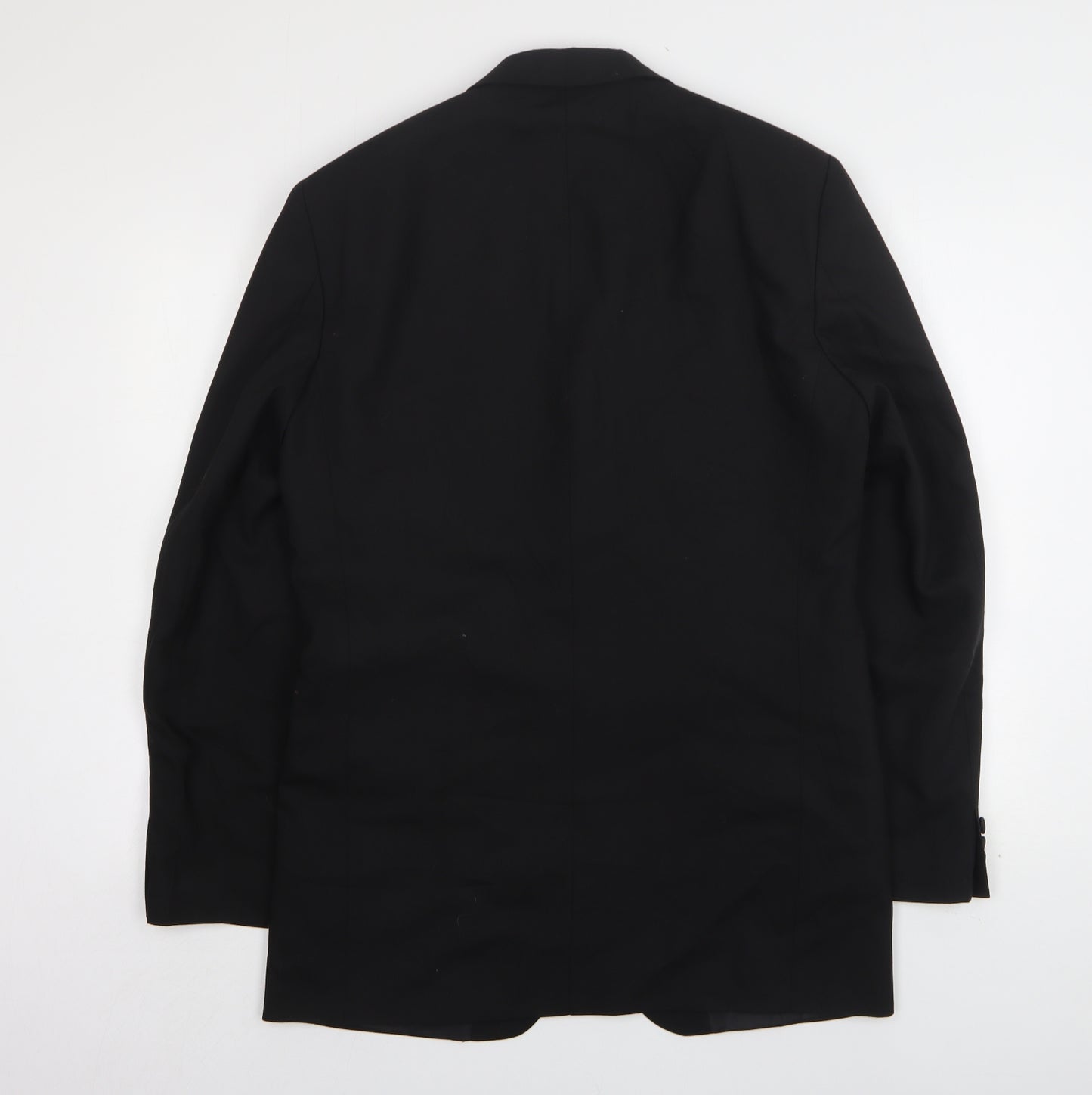 Impressions Mens Black  Wool Jacket Suit Jacket Size 38