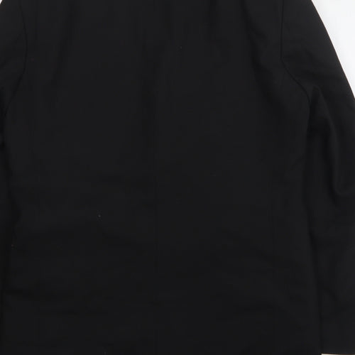 Impressions Mens Black  Wool Jacket Suit Jacket Size 38