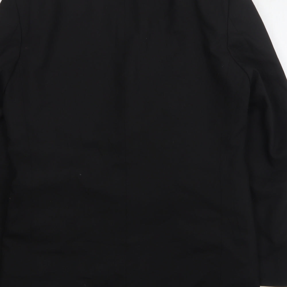 Impressions Mens Black  Wool Jacket Suit Jacket Size 38