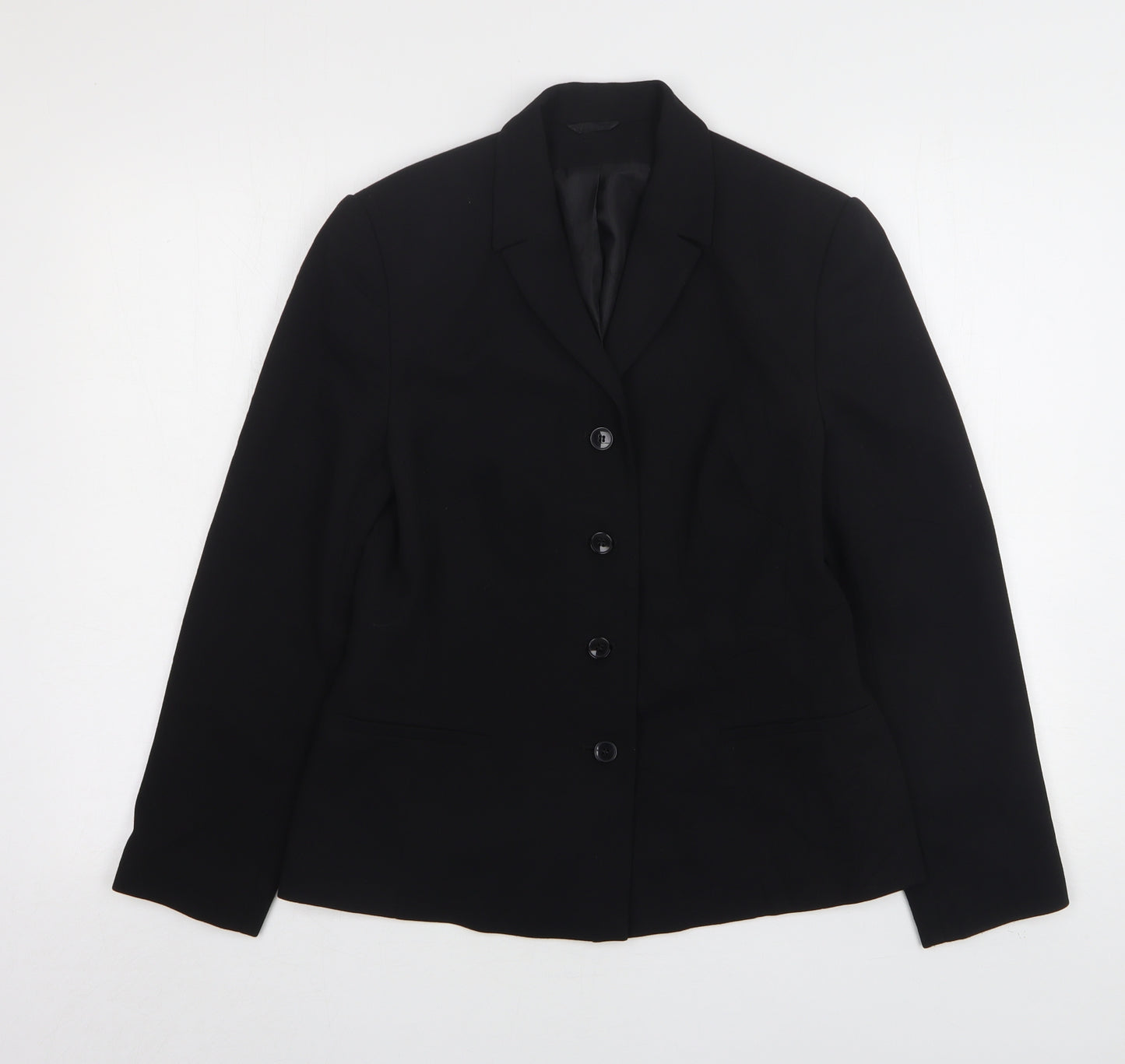 NEXT Womens Black  Polyester Jacket Suit Jacket Size 10