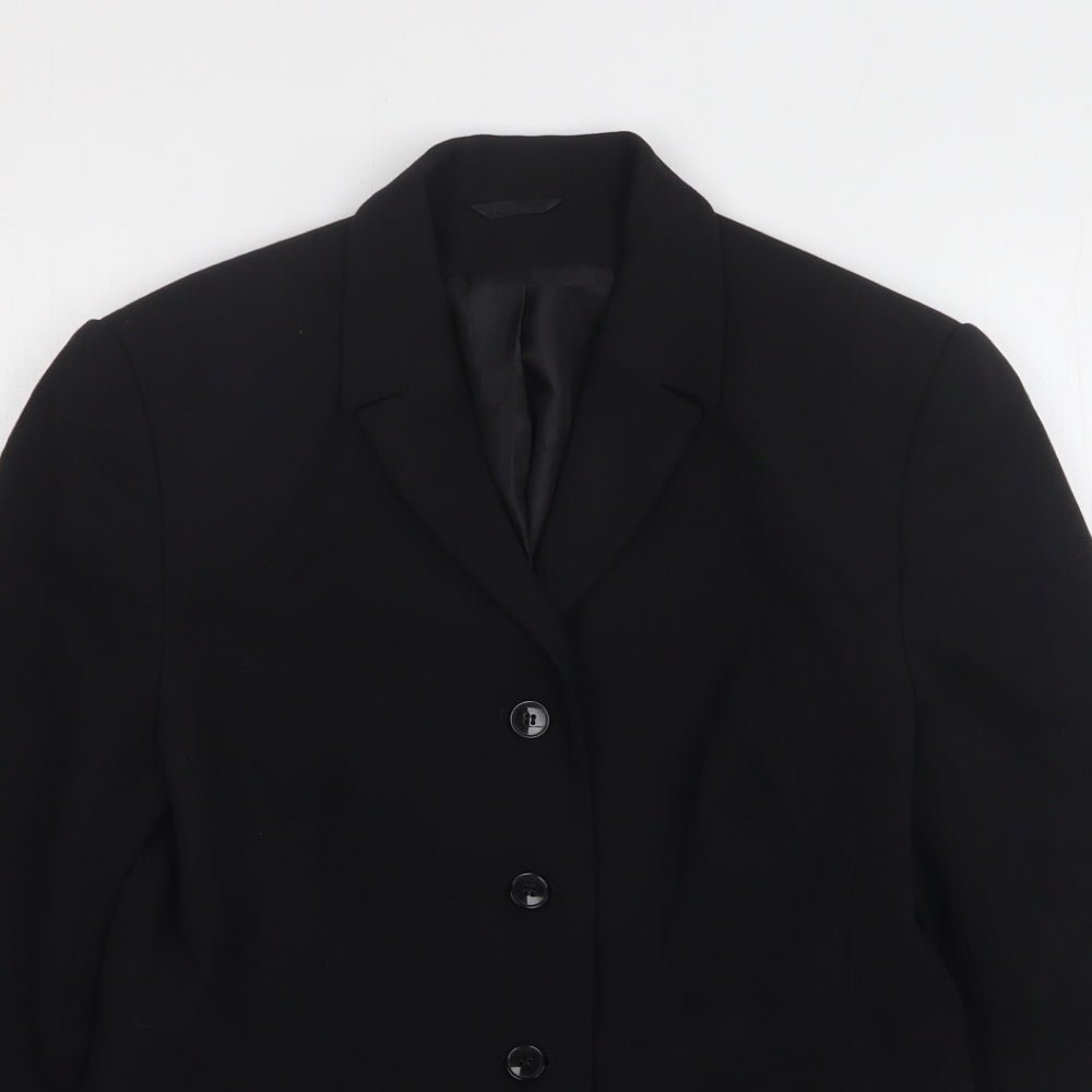 NEXT Womens Black  Polyester Jacket Suit Jacket Size 10
