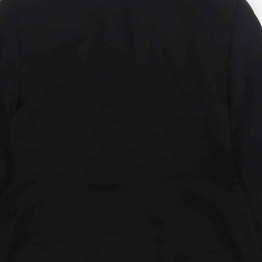 NEXT Womens Black  Polyester Jacket Suit Jacket Size 10