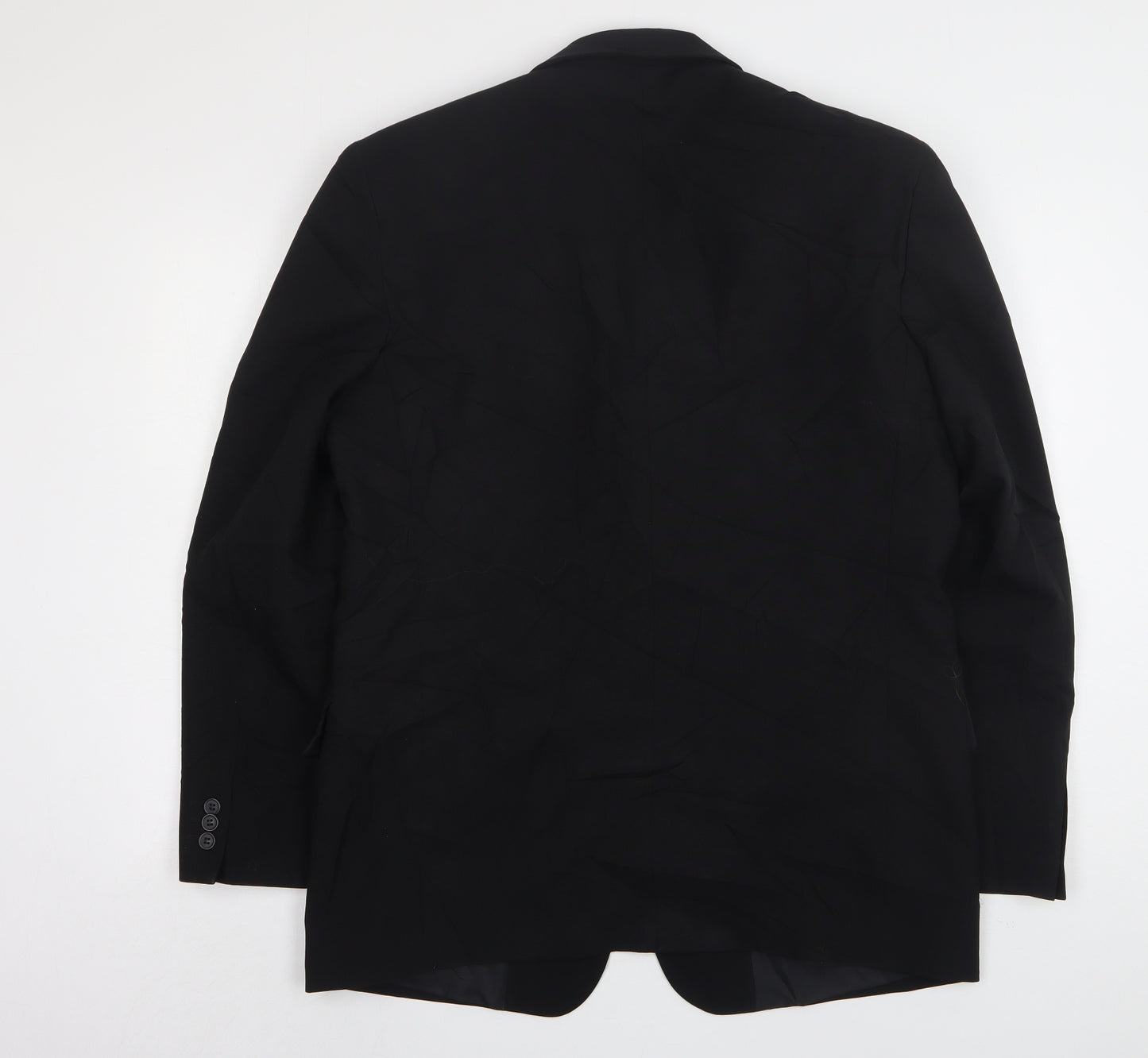 Savatini Mens Black  Polyester Jacket Suit Jacket Size 40