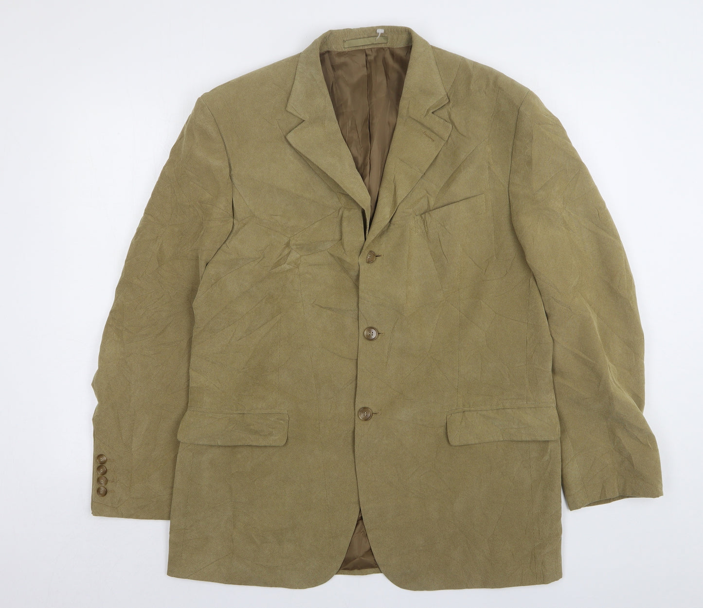 Marks and Spencer Mens Beige  Polyester Jacket Suit Jacket Size 40