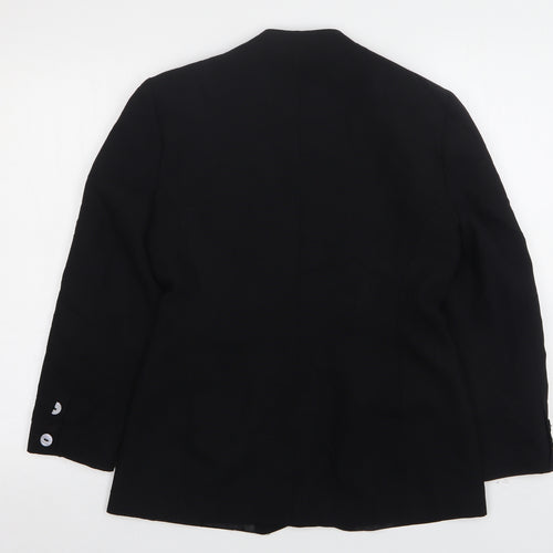 Richards Womens Black  Polyester Jacket Suit Jacket Size 10