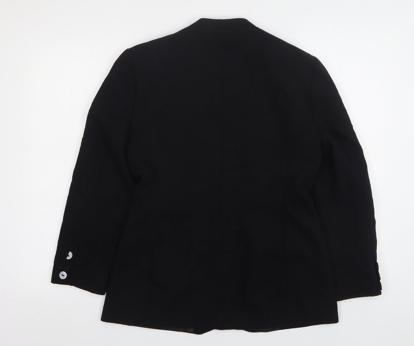 Richards Womens Black  Polyester Jacket Suit Jacket Size 10