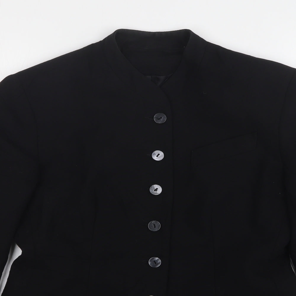 Richards Womens Black  Polyester Jacket Suit Jacket Size 10