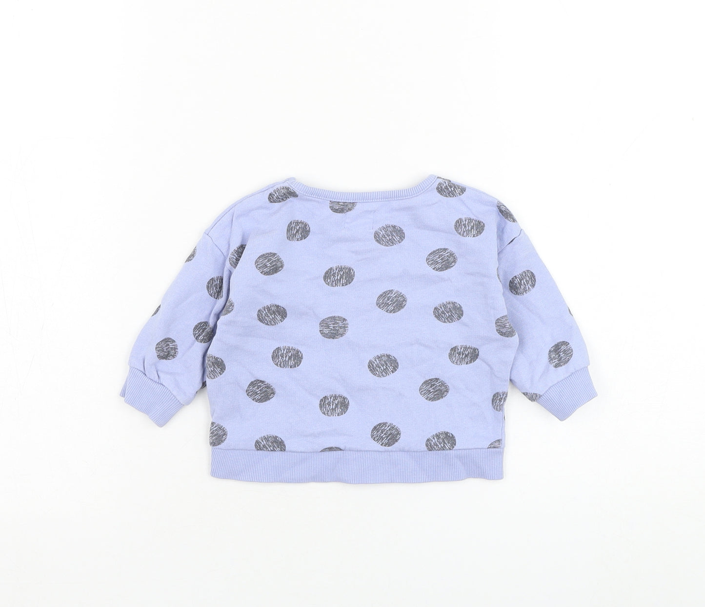 John Lewis Boys Blue Polka Dot Cotton Pullover Jumper Size 3-6 Months  Pullover