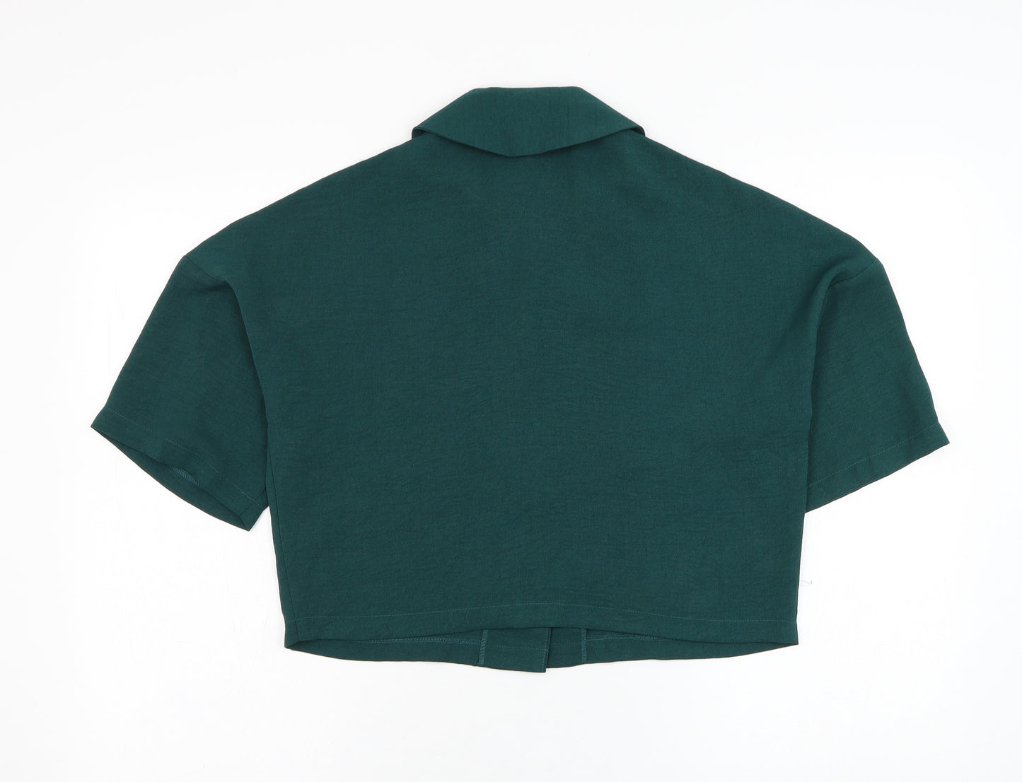 Primark Womens Green  Polyester Basic Blouse Size 6 Collared