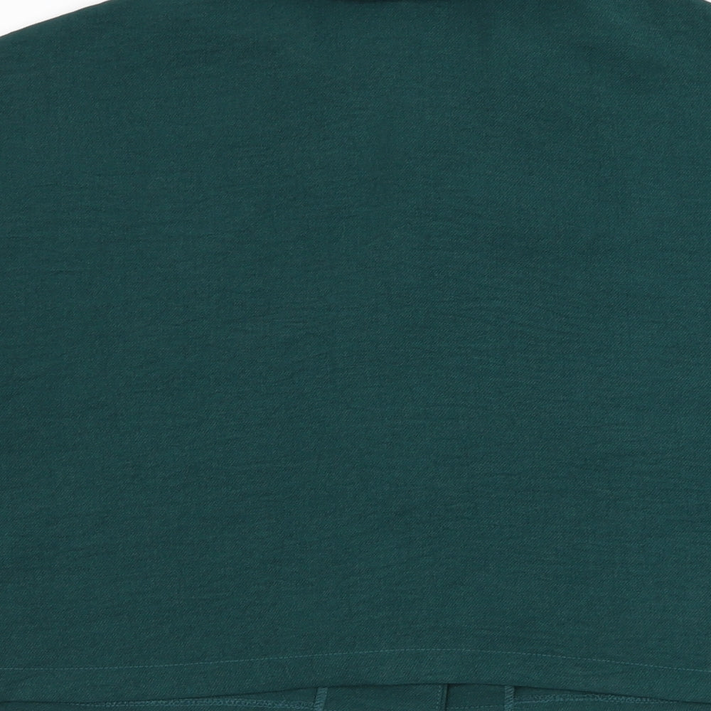 Primark Womens Green  Polyester Basic Blouse Size 6 Collared