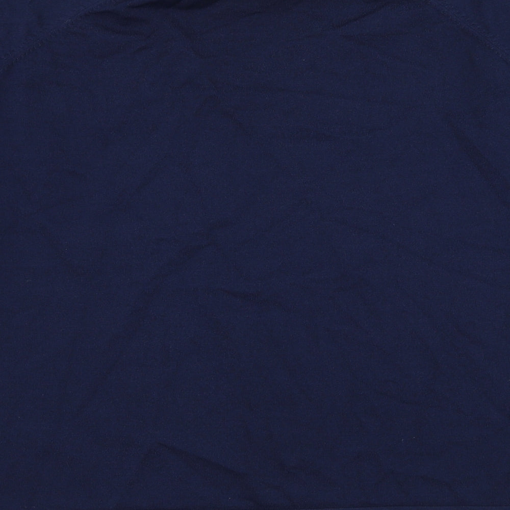 NEXT Womens Blue V-Neck Floral Viscose Pullover Jumper Size 18