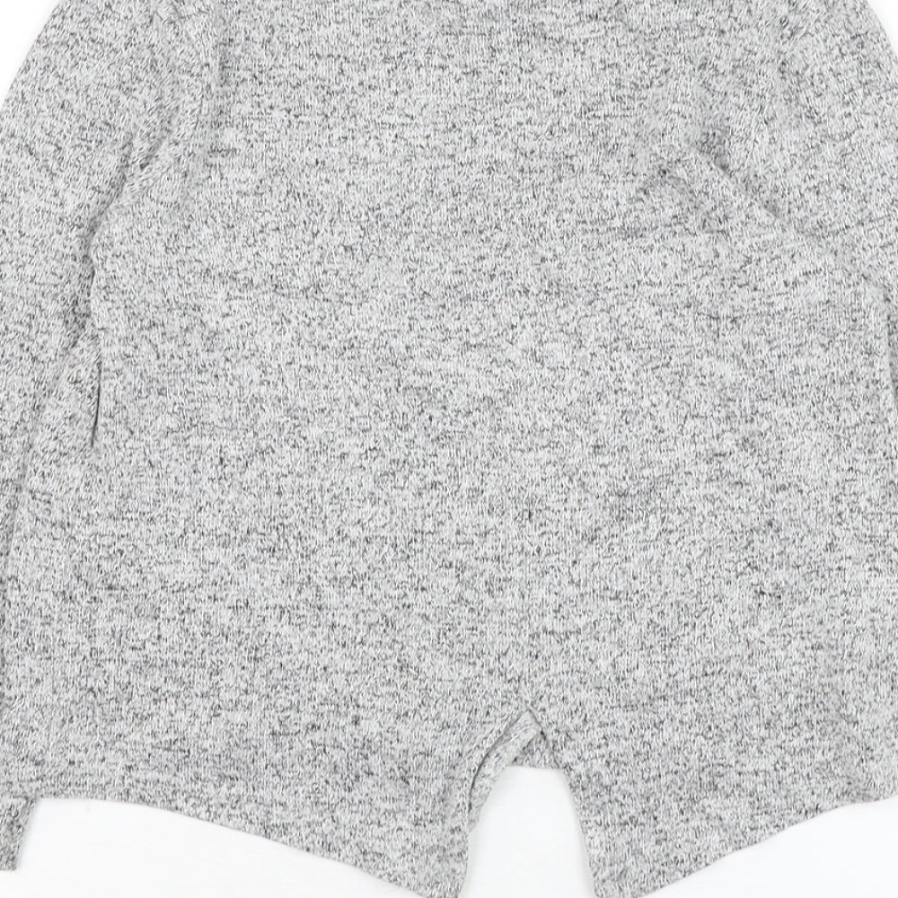 Matalan Girls Grey Round Neck  Viscose Pullover Jumper Size 8 Years  Pullover - Slogan