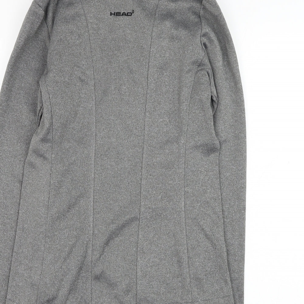 HEAD Womens Grey  Polyester Full Zip Sweatshirt Size S  Zip