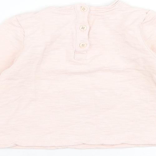 NEXT Girls Pink  Cotton Pullover Jumper Size 18-24 Months  Pullover - Mouse