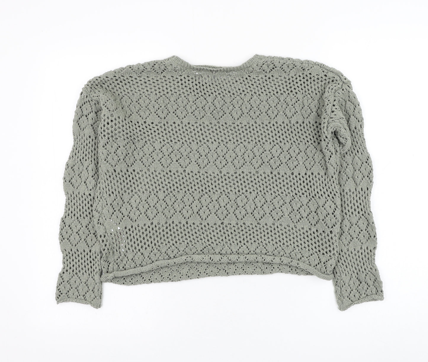 Primark Womens Green Round Neck  Polyester Pullover Jumper Size 12