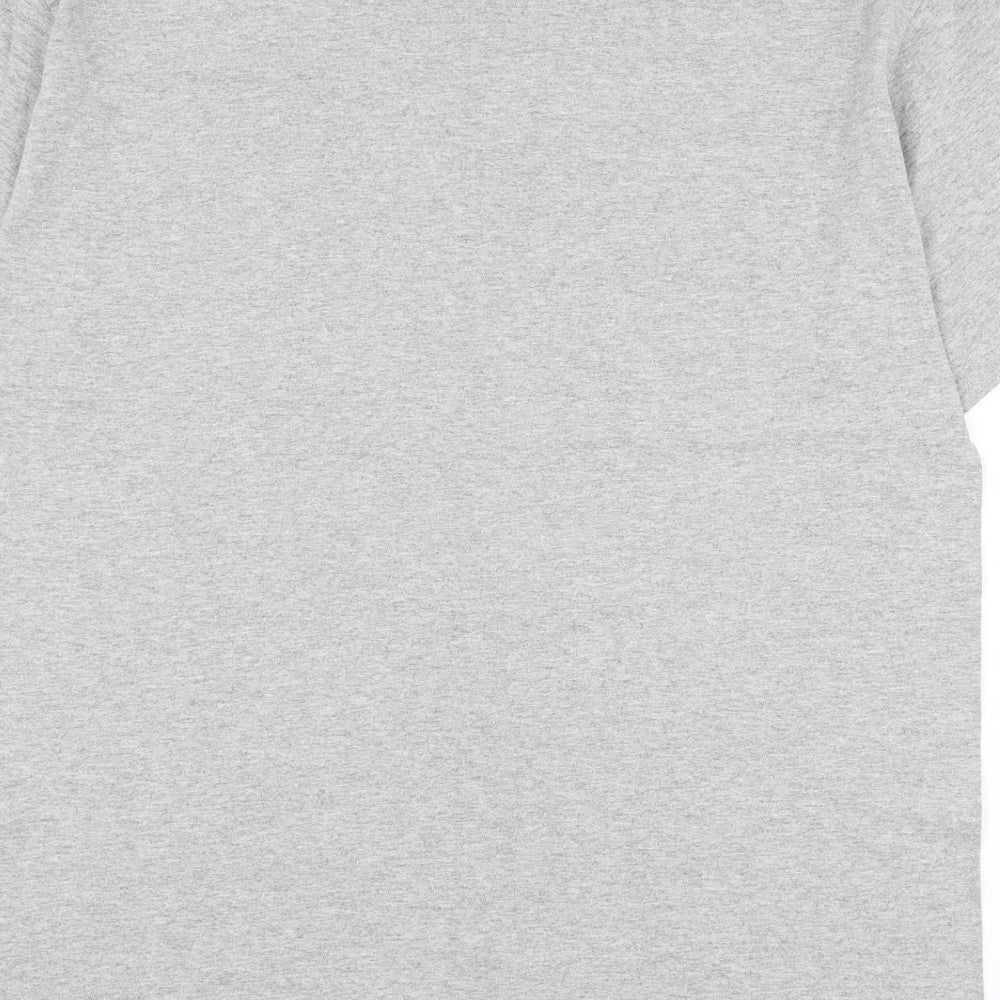Gildan Mens Grey  Cotton  T-Shirt Size L Round Neck  - As if by magic