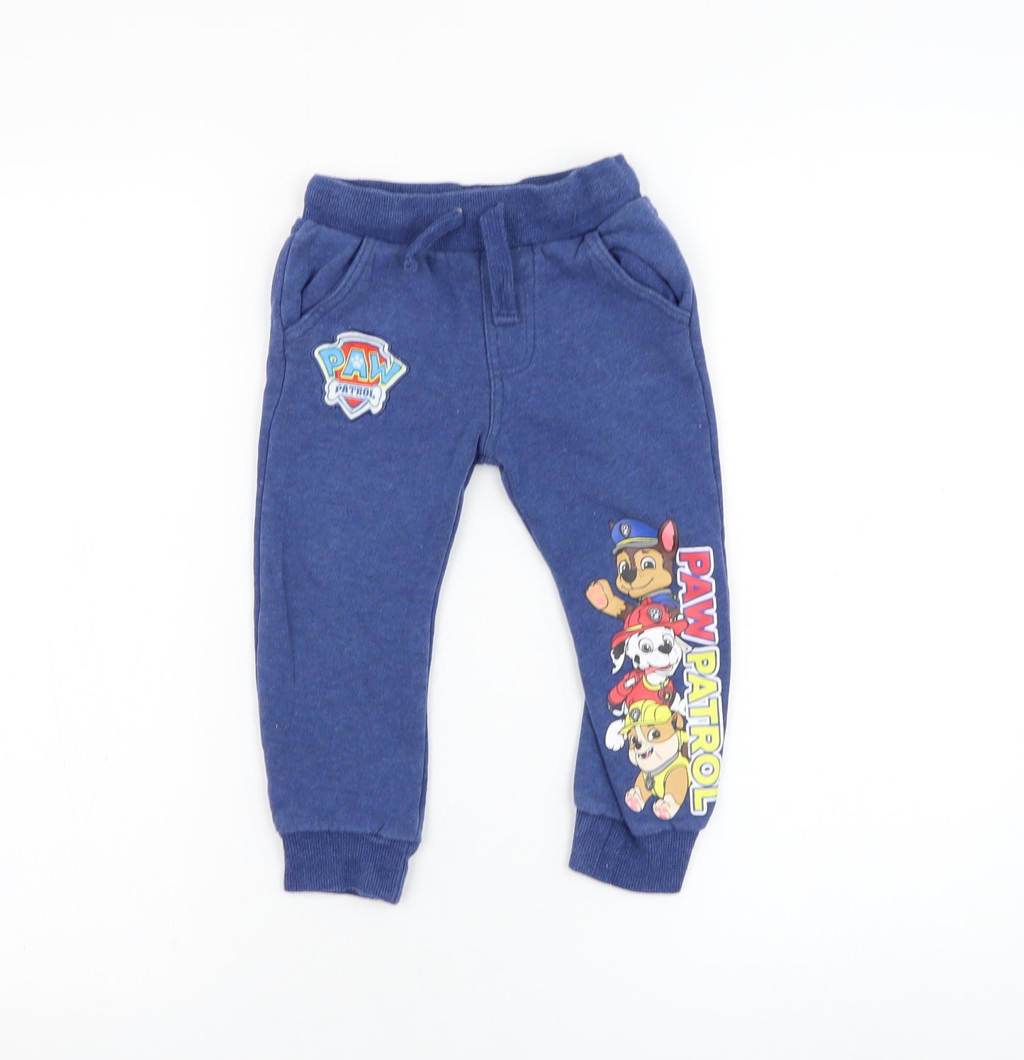 F&F Boys Blue  Cotton Jogger Trousers Size 3-4 Years  Regular Pullover - Paw Patrol