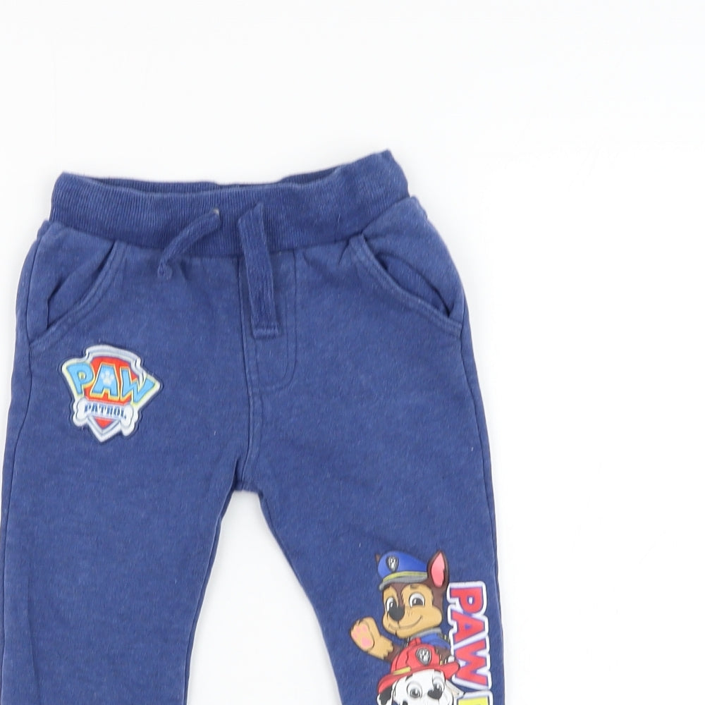 F&F Boys Blue  Cotton Jogger Trousers Size 3-4 Years  Regular Pullover - Paw Patrol
