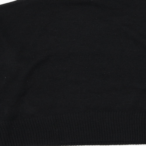 New Look Womens Black Mock Neck  Acrylic Pullover Jumper Size M