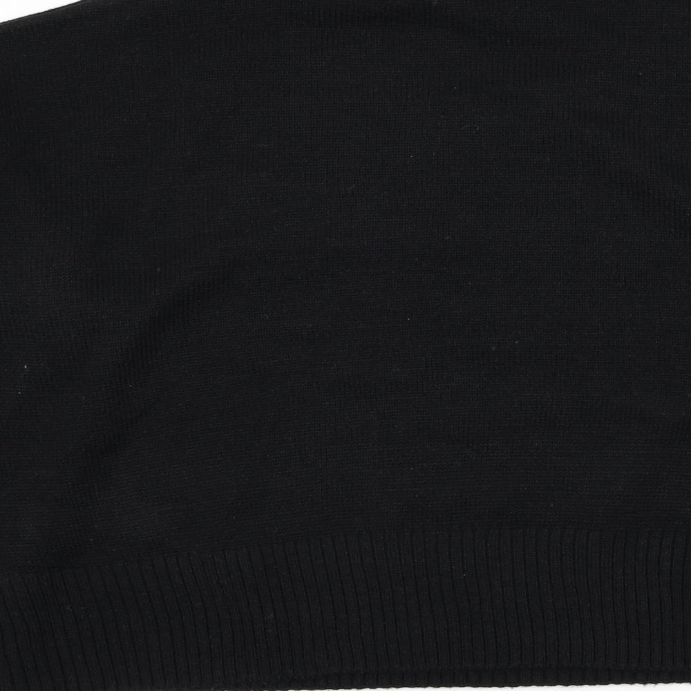 New Look Womens Black Mock Neck  Acrylic Pullover Jumper Size M