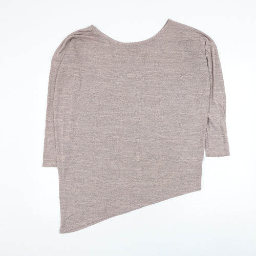 New Look Womens Purple Round Neck  Polyester Pullover Jumper Size M