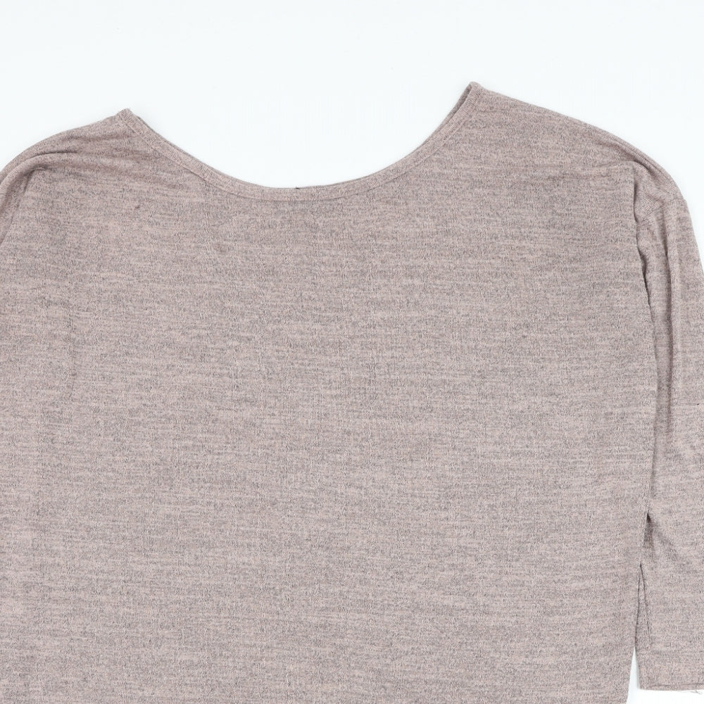 New Look Womens Purple Round Neck  Polyester Pullover Jumper Size M