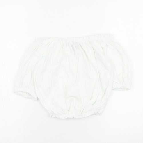Primark Womens White  Cotton Cropped Blouse Size 8 Round Neck