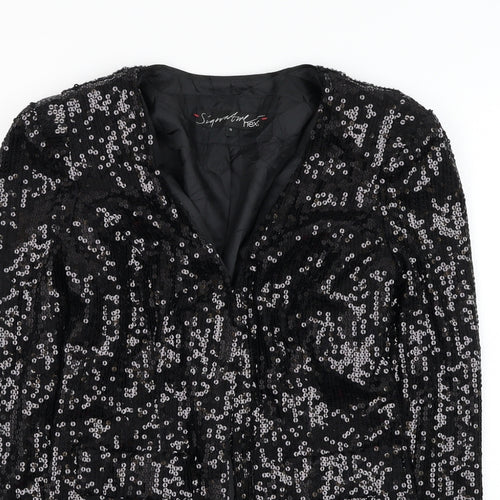 NEXT Womens Black   Jacket Blazer Size 12  Hook & Loop