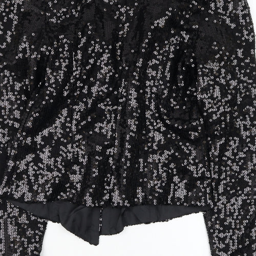 NEXT Womens Black   Jacket Blazer Size 12  Hook & Loop