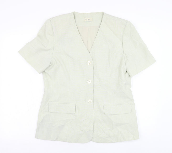 Isabella Womens Green   Jacket Blazer Size 14  Button