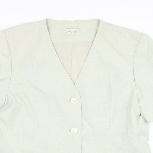 Isabella Womens Green   Jacket Blazer Size 14  Button