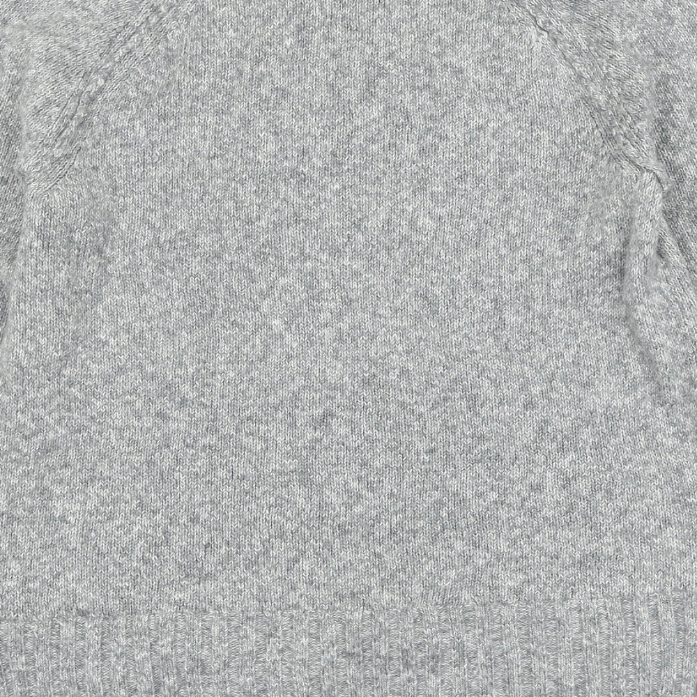Lauren Ralph Lauren Womens Grey Collared  Cotton Pullover Jumper Size M