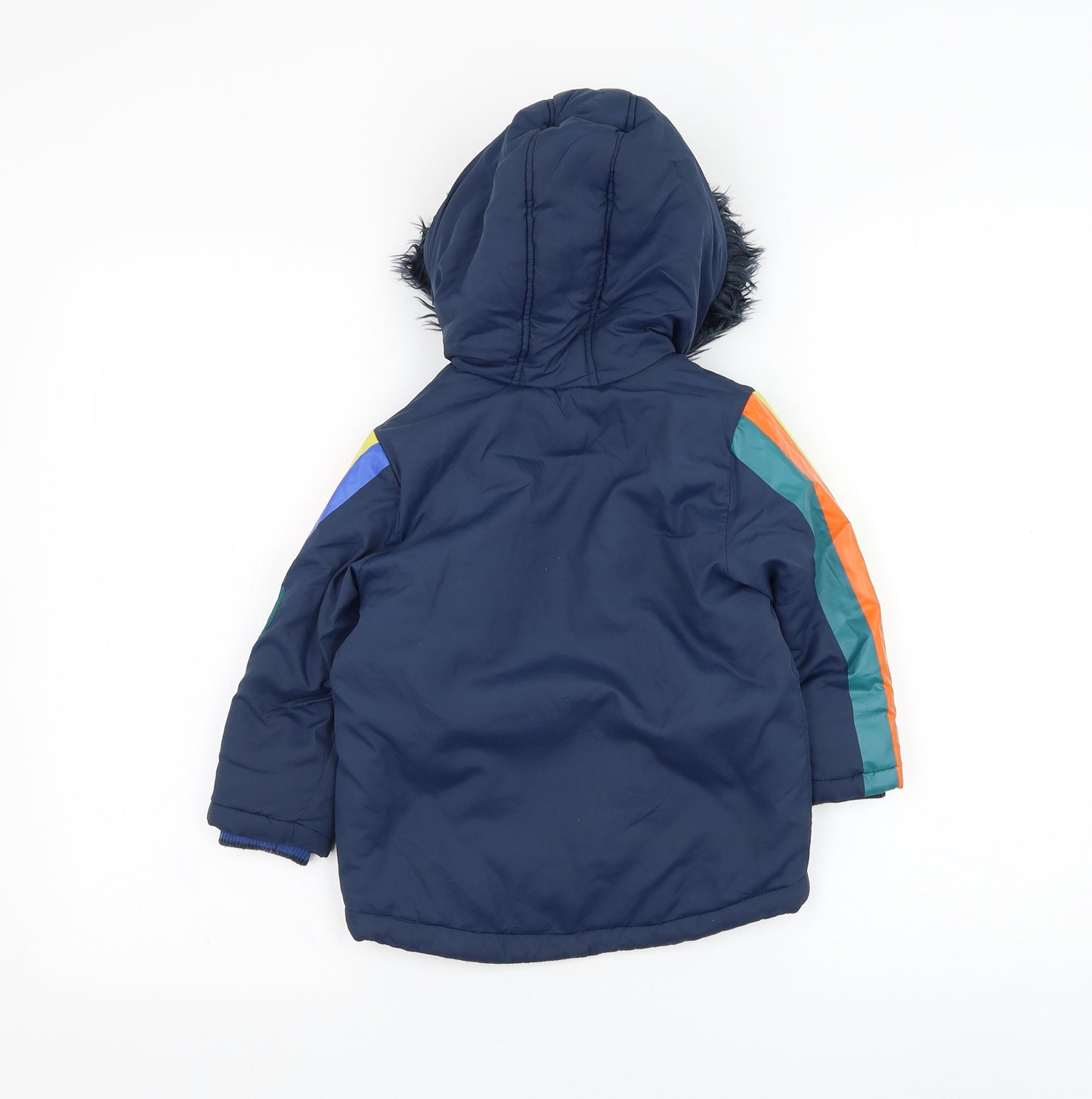 Mothercare Boys Blue   Parka Coat Size 18-24 Months   Zip - Rocket