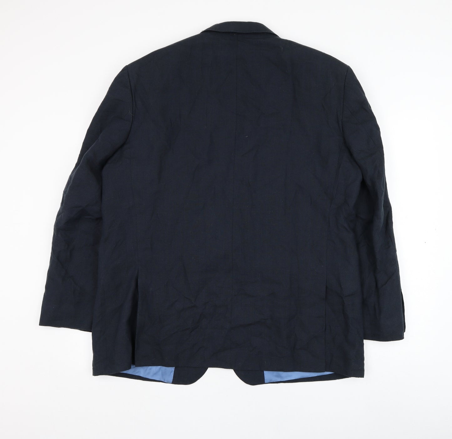 Marks and Spencer Mens Blue  Linen Jacket Suit Jacket Size 44