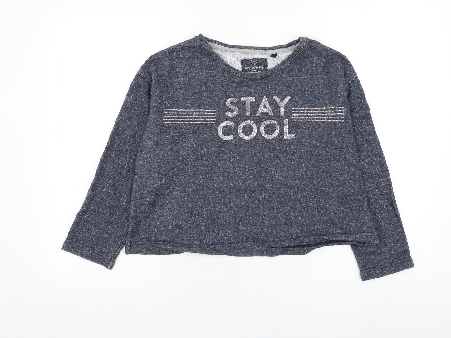 NEXT Girls Blue  Cotton Pullover Sweatshirt Size 11 Years  Pullover - Stay Cool