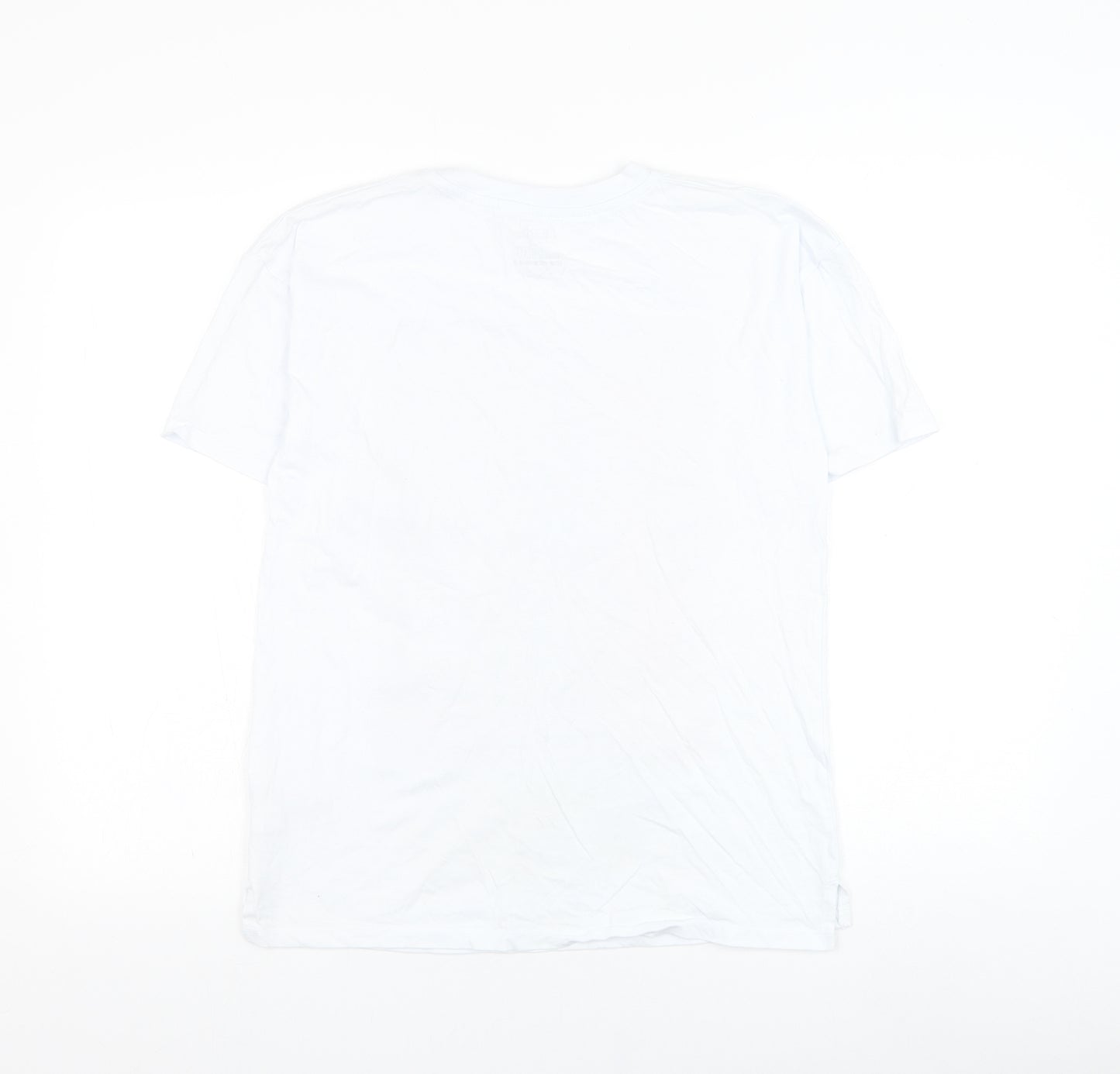 NEXT Girls White  Cotton Basic T-Shirt Size 11 Years Round Neck Pullover - Cheetah