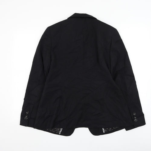 Marks and Spencer Womens Black   Jacket Blazer Size 14  Button