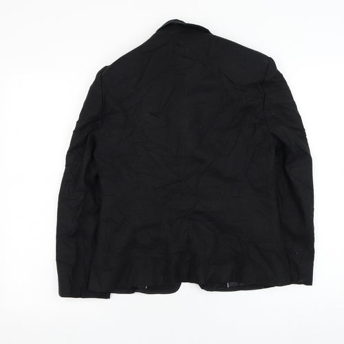 Marks and Spencer Womens Black   Jacket Blazer Size 12  Button