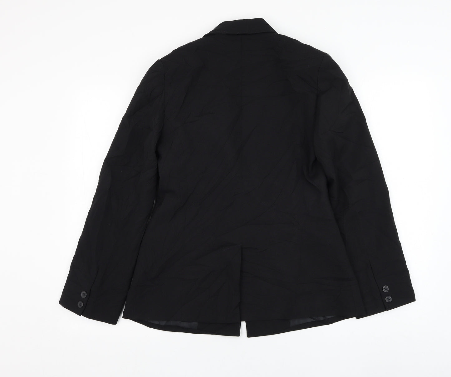 Simon Jersey Womens Black   Jacket Blazer Size 10  Button