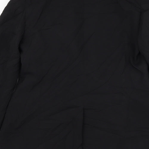 Simon Jersey Womens Black   Jacket Blazer Size 10  Button