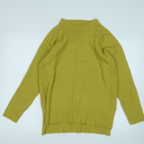Primark Womens Yellow Round Neck  Acrylic Pullover Jumper Size 10